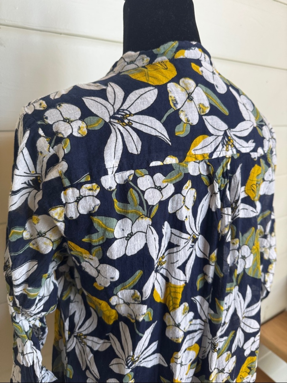 Magazine Floral Tunic Top 100% Cotton with 3/4 Sleeve Top Women’s XL - Picture 5 of 13